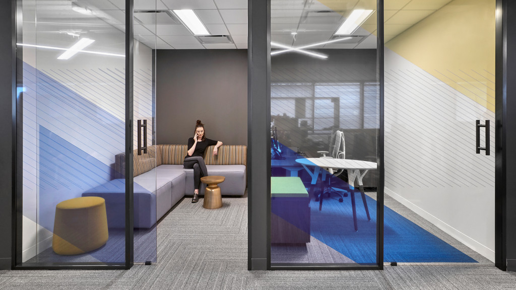 A person sitting on a couch.